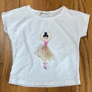 Doe a Dear White Ballerina T-Shirt